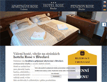 Tablet Screenshot of hotelrose.cz